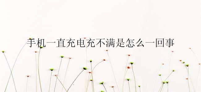 手机一直充电充不满是怎么一回事