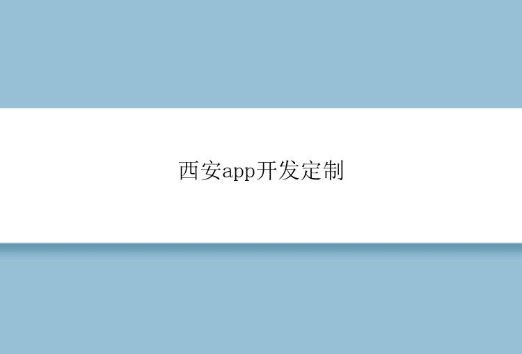西安app开发定制
