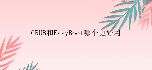 GRUB和EasyBoot哪个更好用