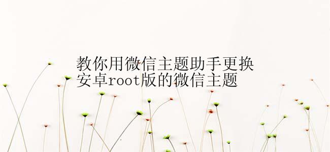 教你用微信主题助手更换安卓root版的微信主题