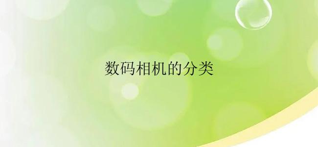 数码相机的分类