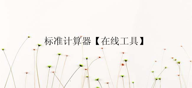 标准计算器【在线工具】