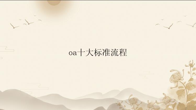 oa十大标准流程
