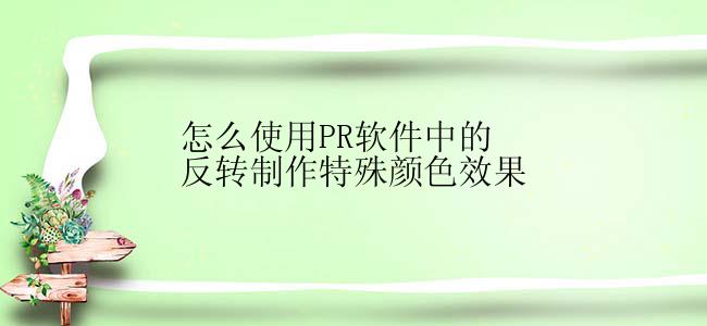 怎么使用PR软件中的反转制作特殊颜色效果