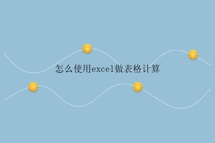 怎么使用excel做表格计算