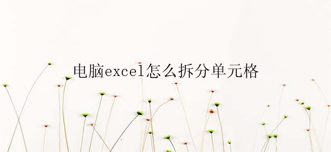 电脑excel怎么拆分单元格