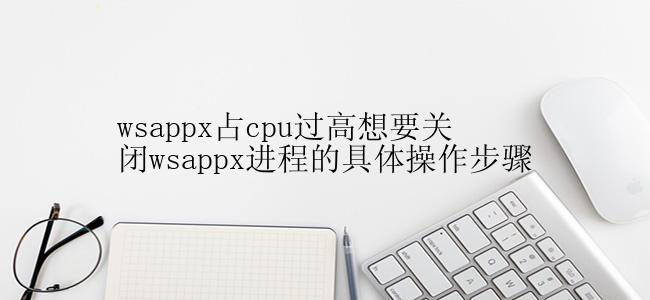 wsappx占cpu过高想要关闭wsappx进程的具体操作步骤