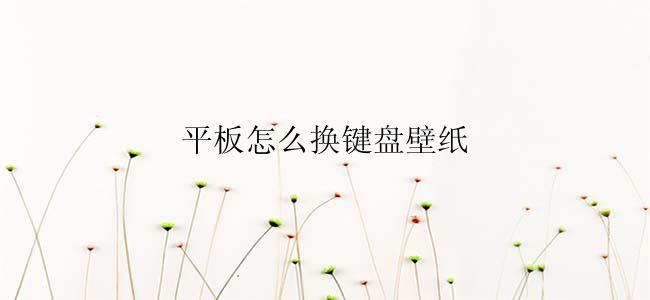 平板怎么换键盘壁纸