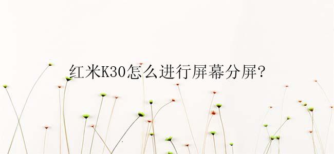 红米K30怎么进行屏幕分屏?