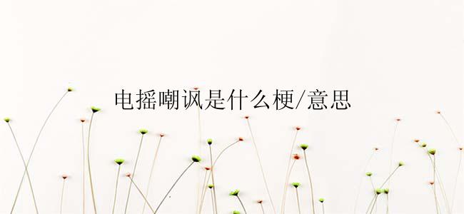 电摇嘲讽是什么梗/意思