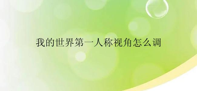 我的世界第一人称视角怎么调