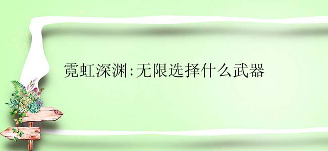 霓虹深渊:无限选择什么武器