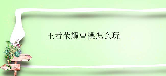王者荣耀曹操怎么玩