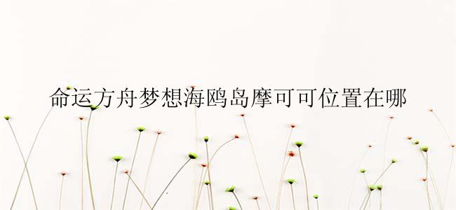 命运方舟梦想海鸥岛摩可可位置在哪
