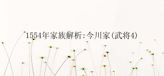 1554年家族解析:今川家(武将4)