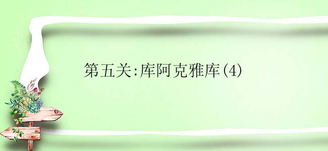 第五关:库阿克雅库(4)