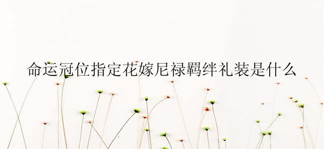 命运冠位指定花嫁尼禄羁绊礼装是什么