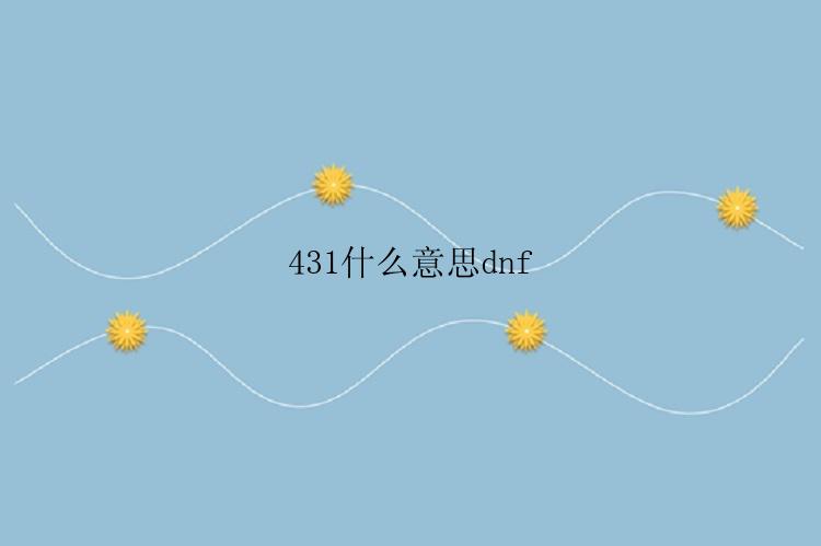 431什么意思dnf