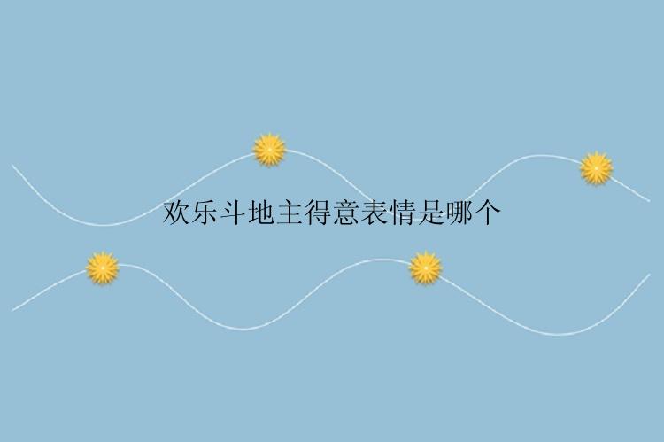 欢乐斗地主得意表情是哪个