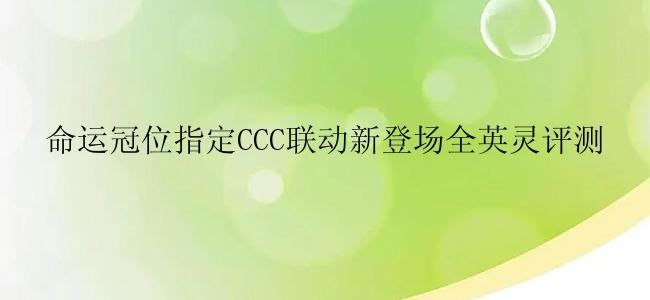 命运冠位指定CCC联动新登场全英灵评测