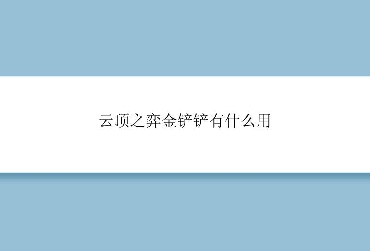 云顶之弈金铲铲有什么用